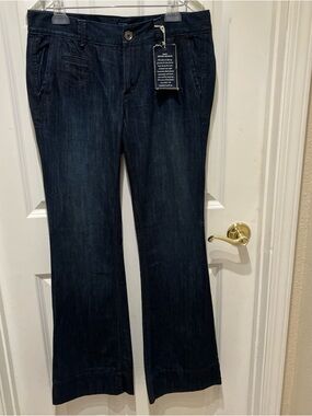 NWT LOFT Dark Indigo Modern Flare Jeans size 8